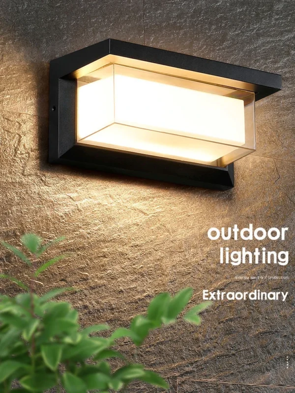 With Motion Sensor Wall Light Outdoor Lighting 20W Wall Lamp Outdoor IP65 Waterproof LED Wall Lamp Porche Balcony Garden AC220V - Image 3