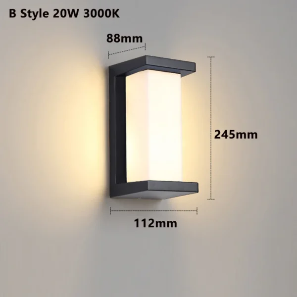 LED Outdoor Lights Waterproof IP65 Motion Sensor Light Wall Light AC85-265V Porch Lights Balcony Garden Lights Outdoor Wall Lamp - Image 4