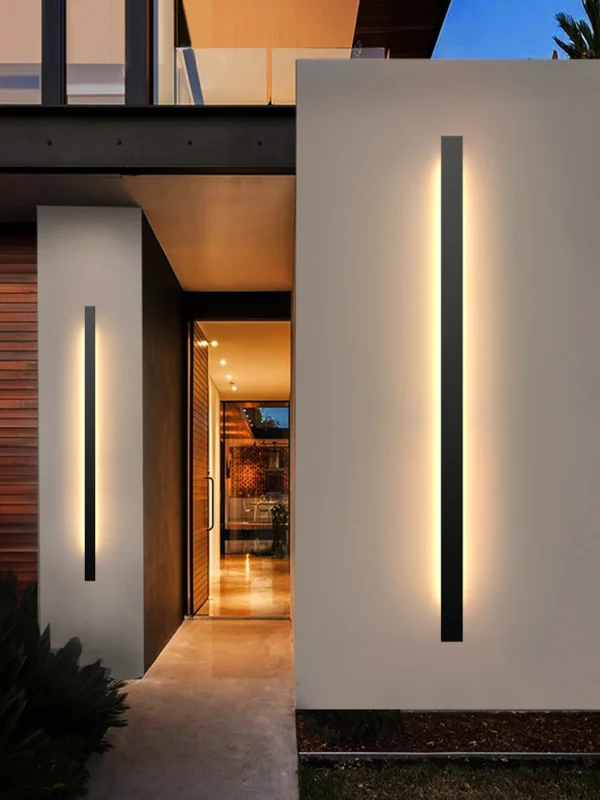 Modern Waterproof Outdoor Wall Lamp LED Long Line Lamp IP65 Aluminum Wall Light Garden Villa Porch Wall Light DC24V AC85V-265V - Image 3