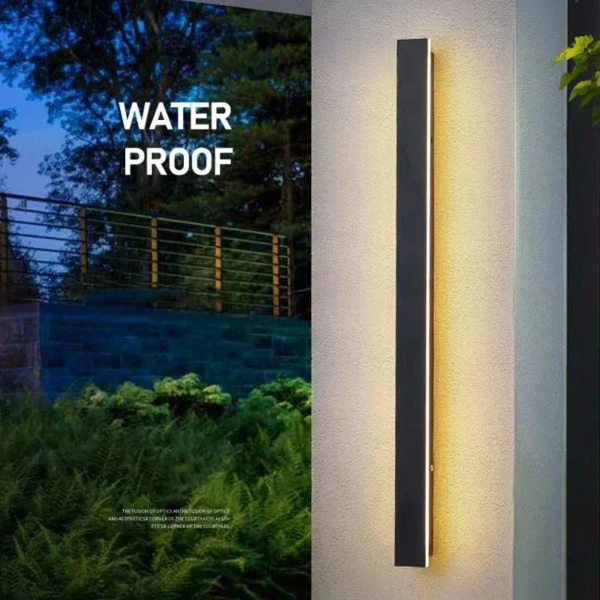 Waterproof IP65 Porch Light Outdoor Wall Lighting Long Strip DC24V TO 110V 220V Warm White Garden Decoration Lighting Art Lamp - Image 2