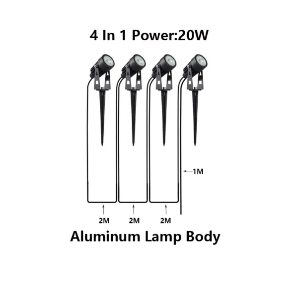 10/8/6 IN 1 Led Garden Light Lawn Light Ip65 Waterproof Garden Decoration DC24V To 110V220V 50W30W Landscape Peak Light Spotligh - Image 4