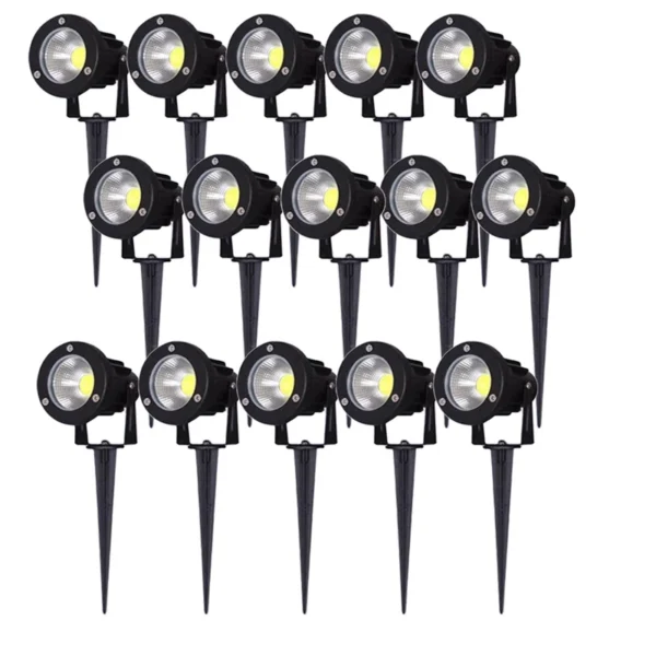 Garden Decorations Light LED IP65 Waterprof Lawn Lamp 220V110V12V24V Warm white Green 5W10W15W Landscape Spike Spotlights - Image 6