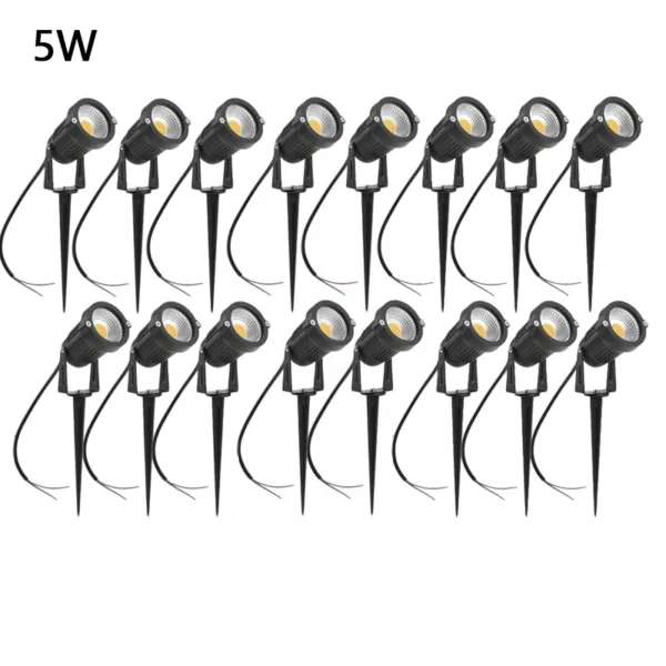 LED Garden Lights Outdoor LED Waterprof Lawn Lamp 220V110V 10W 5WLandscape Spike Bulb IP65 Led Light Garden Path Spotlights 12V - Image 3