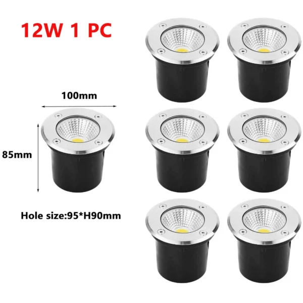 Hight Power Waterproof led Light Garden Underground 5W 10W 15W IP67 Outdoor Buried Garden Path Spot Recessed Inground Lighting - Image 5